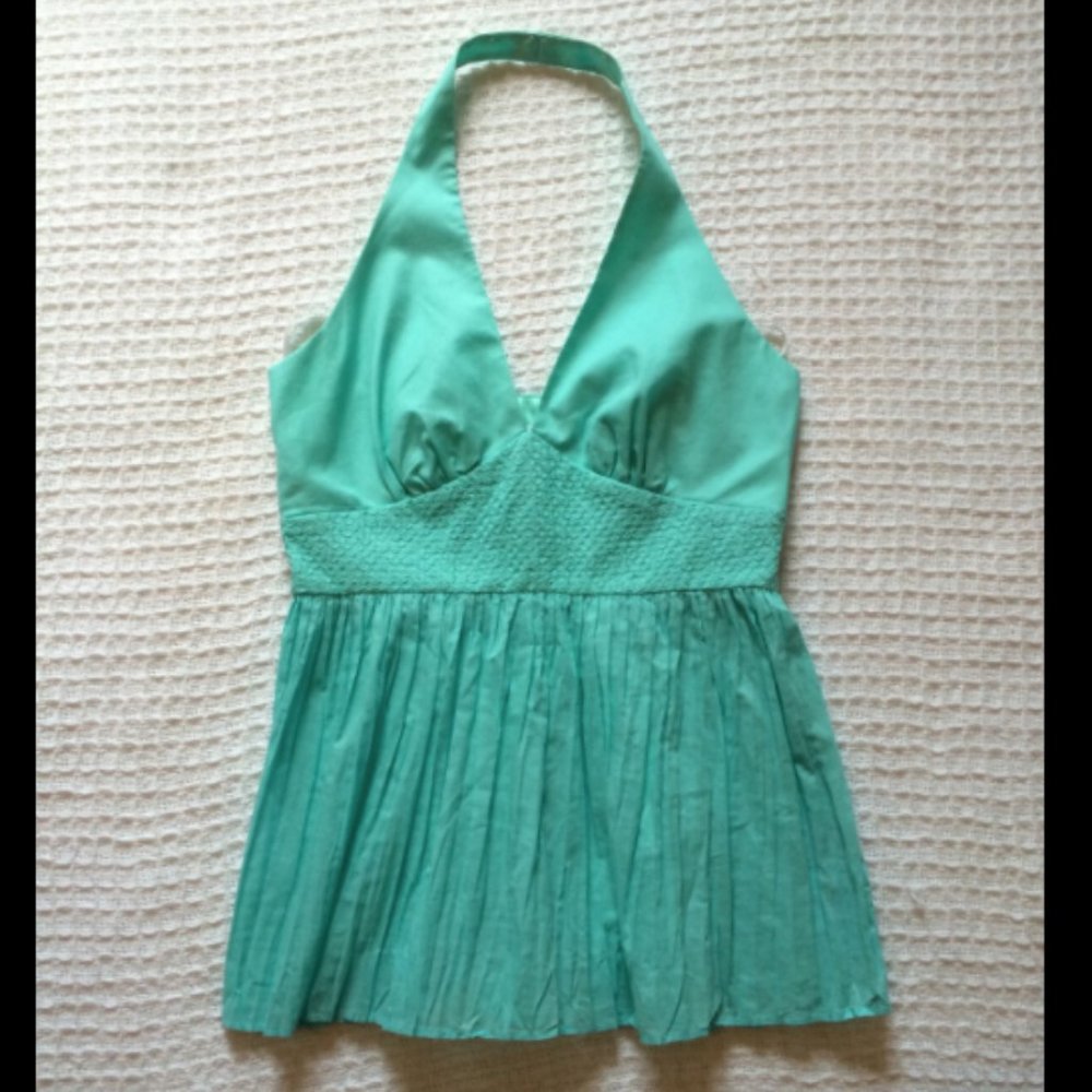 Laundry By Shelli Segal Pleated Halter Top Sz XS